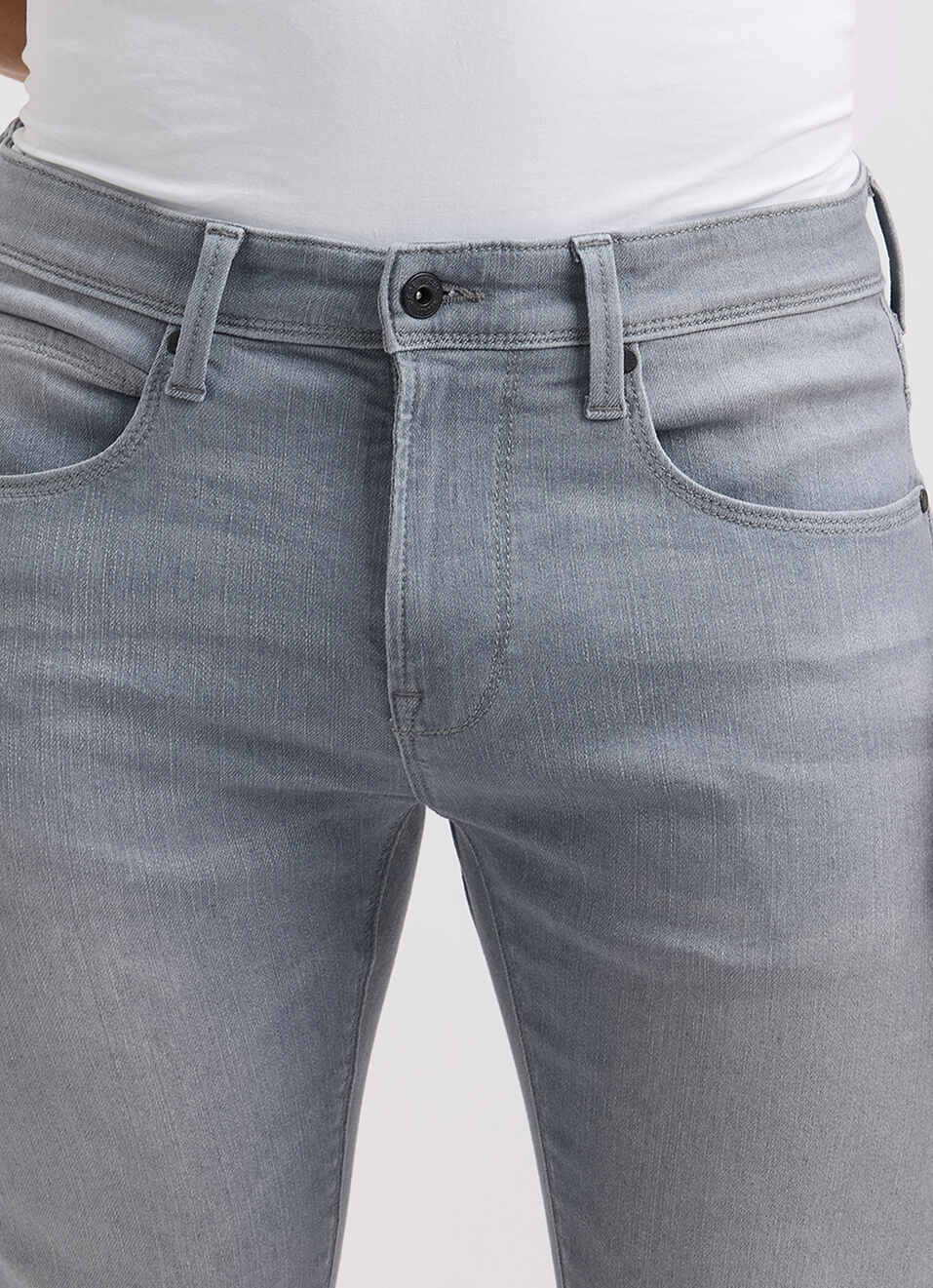 Men Grey Mid Rise Slim Powerflex Extra Stretchable Jeans, , large image number 3