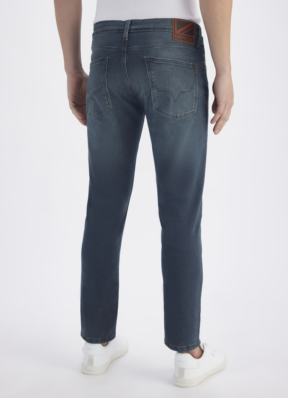 Men Blue Mid Rise Skinny Ankle Length Structured Jeans, , large image number 2