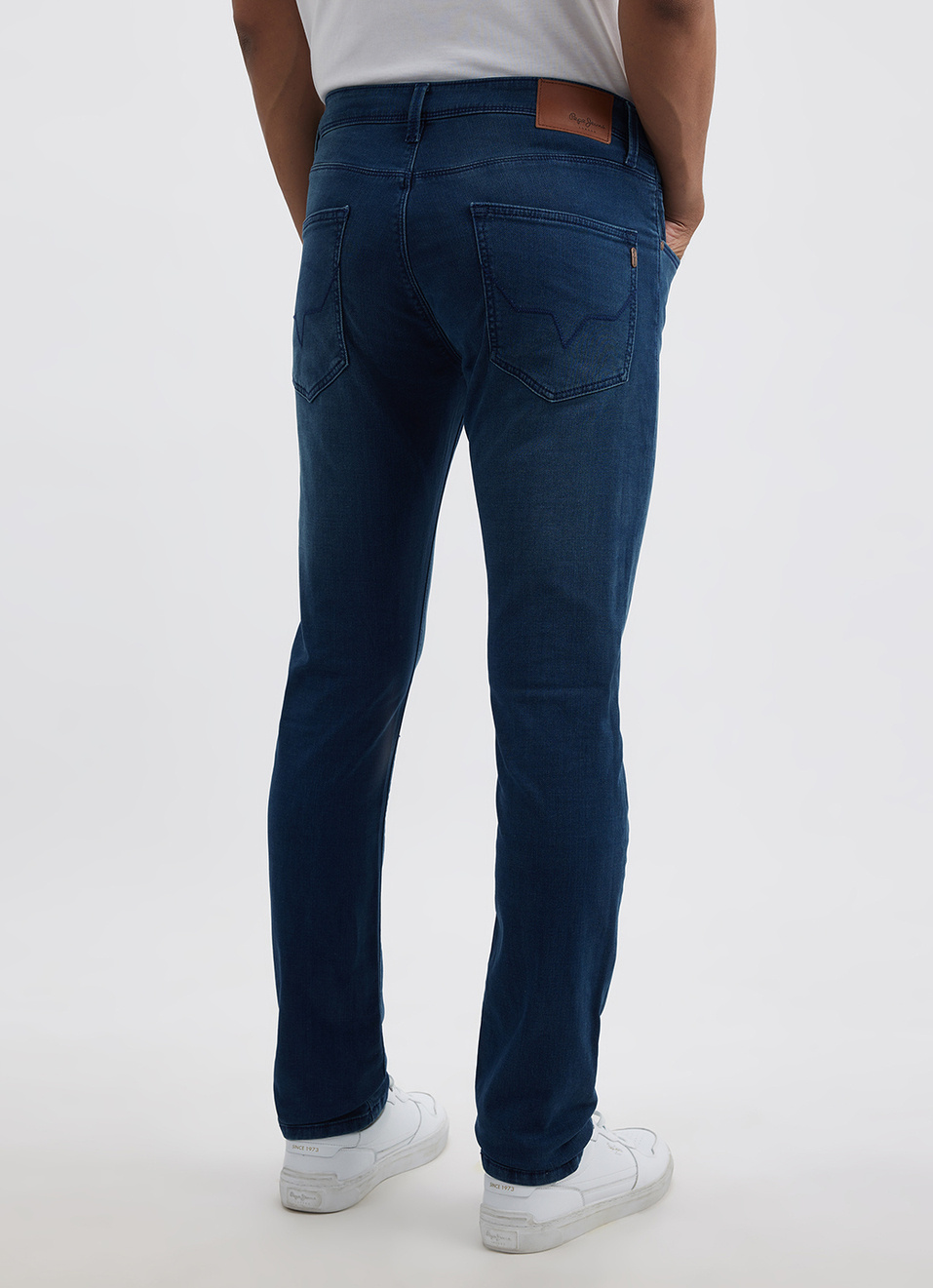 Men Blue Mid Rise Slim Structured Jeans, , large image number 4