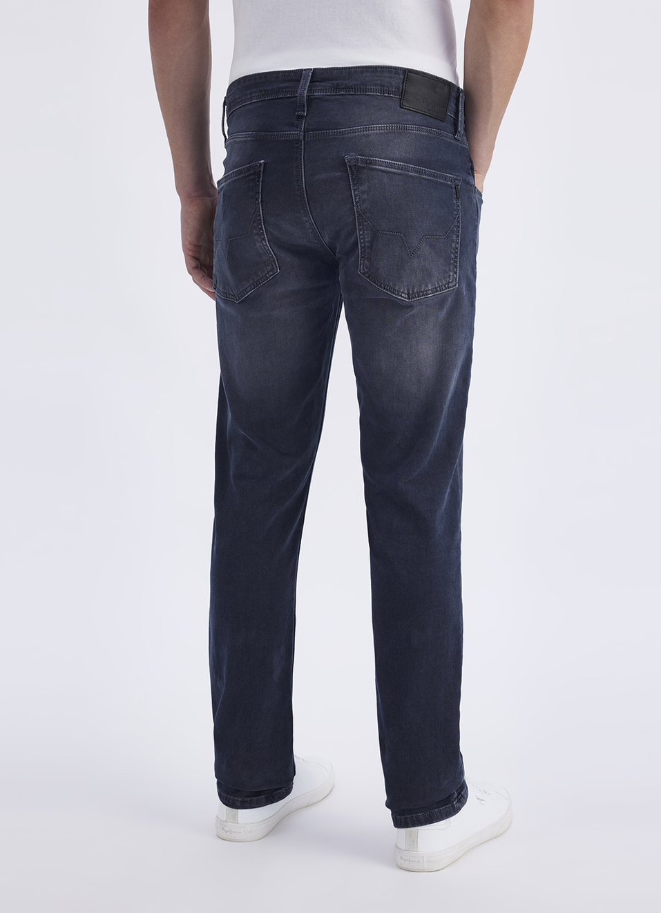 Men Grey Mid Rise Slim Structured Jeans, , large image number 4