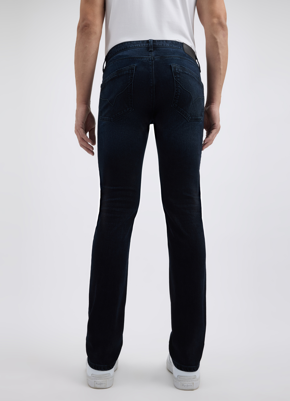 Men Black Mid Rise Slim Structured Jeans, , large image number 2
