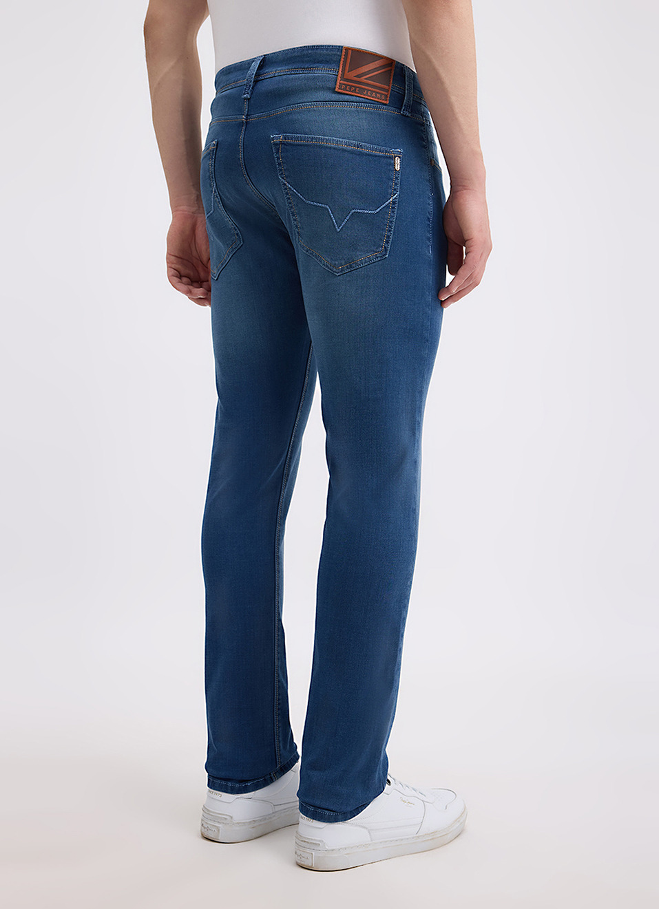 Men Blue Mid Rise Slim Structured Jeans, , large image number 3