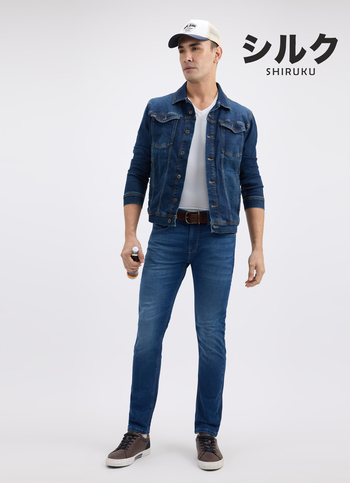 Men Blue Slim Tapered Fit Low Rise Jeans 