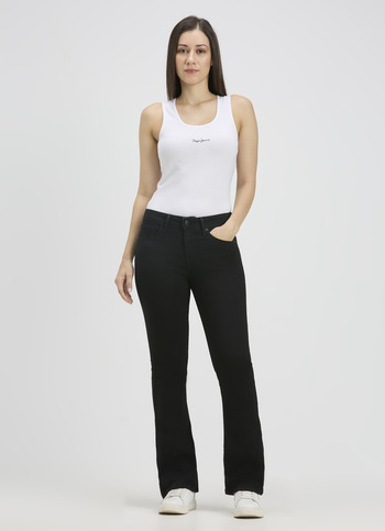 Women Black Flared Fit High Rise Jeans 
