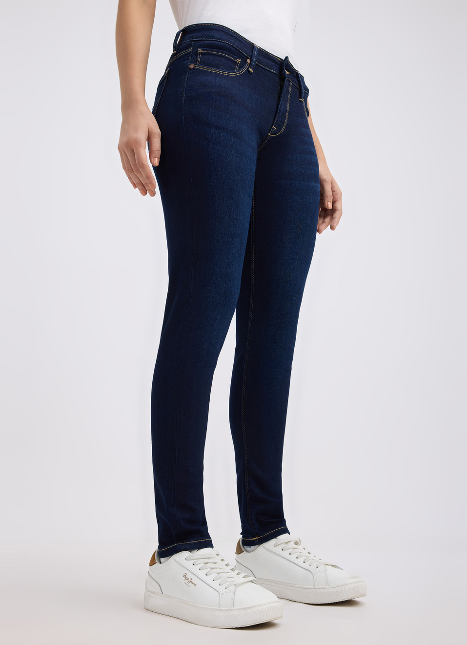 Women Blue Skinny Fit Mid Rise Jeans , , large image number 2