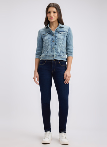 Women Blue Skinny Fit Mid Rise Jeans 