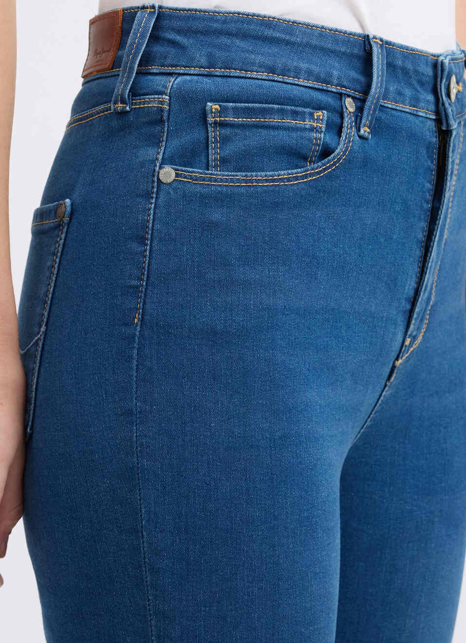 Women Blue Skinny Fit High Rise Jeans , , large image number 4