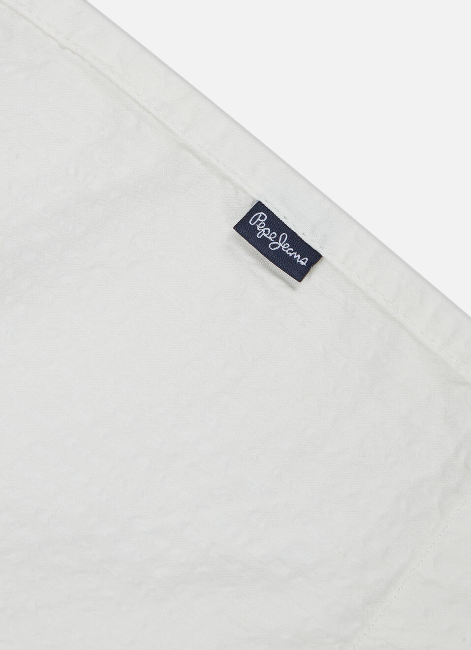 Boys White Mid Rise Seersucker Shorts, , large image number 3