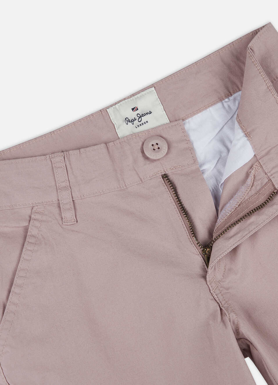 Boys Pink Mid Rise Stretch Shorts, , large image number 2