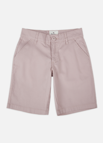 Boys Pink Mid Rise Stretch Shorts