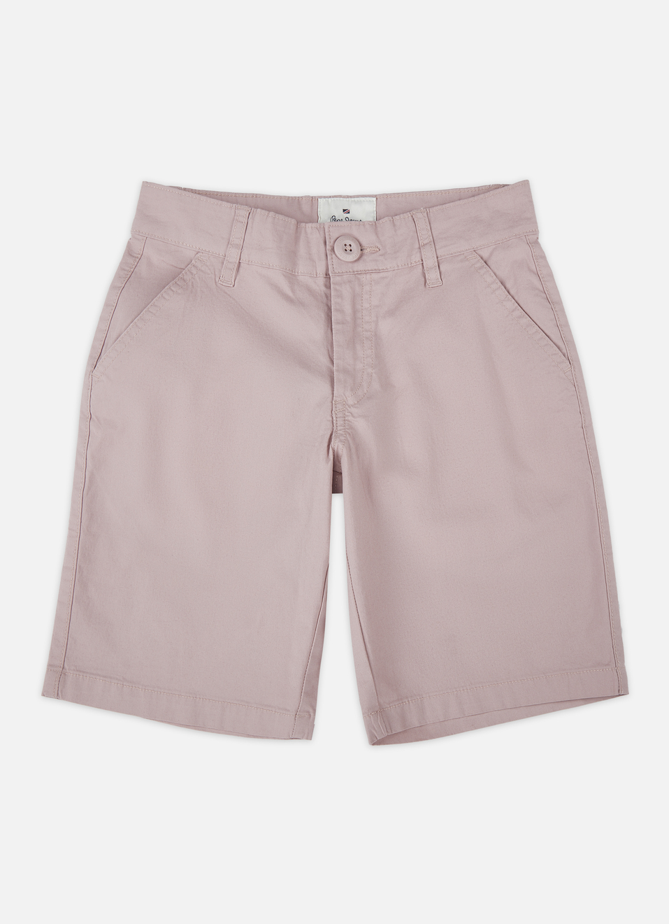 Boys Pink Mid Rise Stretch Shorts, , large image number 0