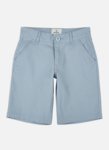 Boys Blue Mid Rise Stretch Shorts