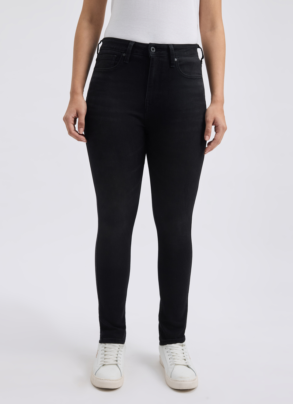 Women Black Skinny Fit High Rise Jeans , , large image number 1