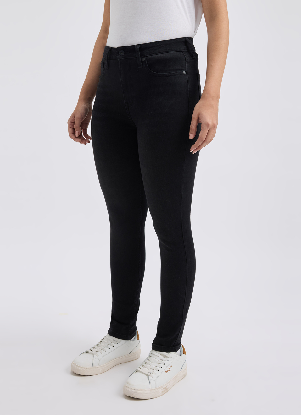 Women Black Skinny Fit High Rise Jeans , , large image number 3