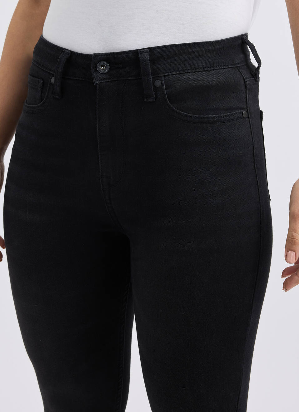 Women Black Skinny Fit High Rise Jeans , , large image number 4