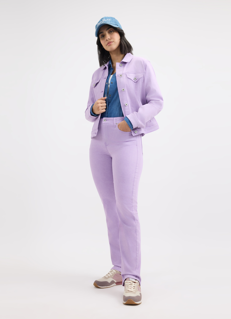 Women Purple Straight Fit High Rise Jeans, , large image number 5