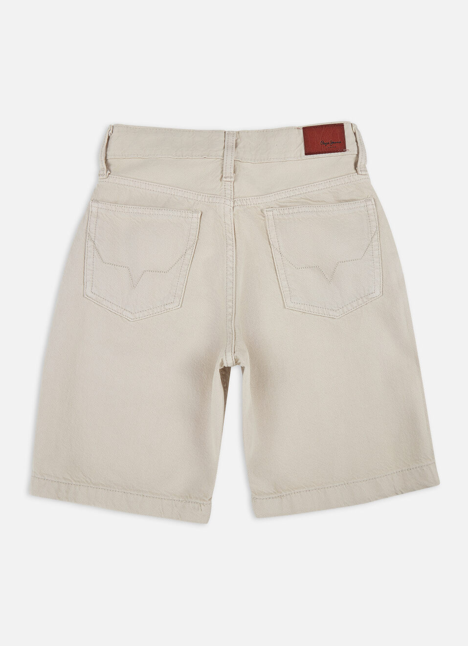 Boys Beige Mid Rise Tapered Baggy Shorts, , large image number 1