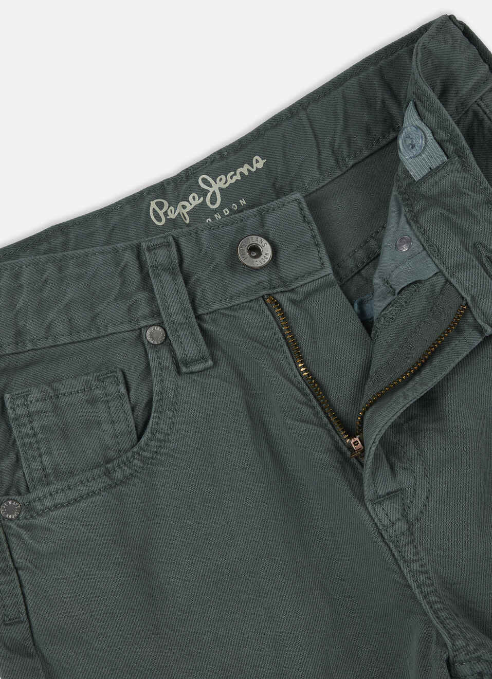 Boys Green Mid Rise Tapered Baggy Shorts, , large image number 2