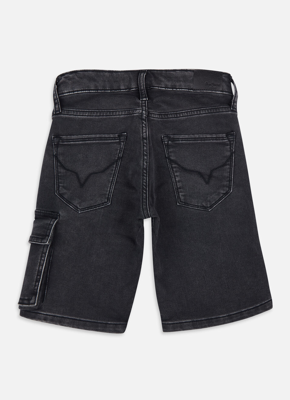 Boys Cashed Black Mid Rise Slim Gymindigo Shorts, , large image number 1