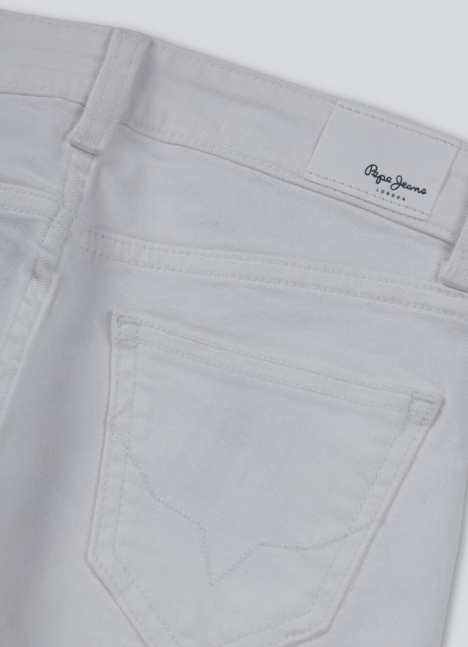 Boys Cashed White Mid Rise Slim Shorts, , large image number 3