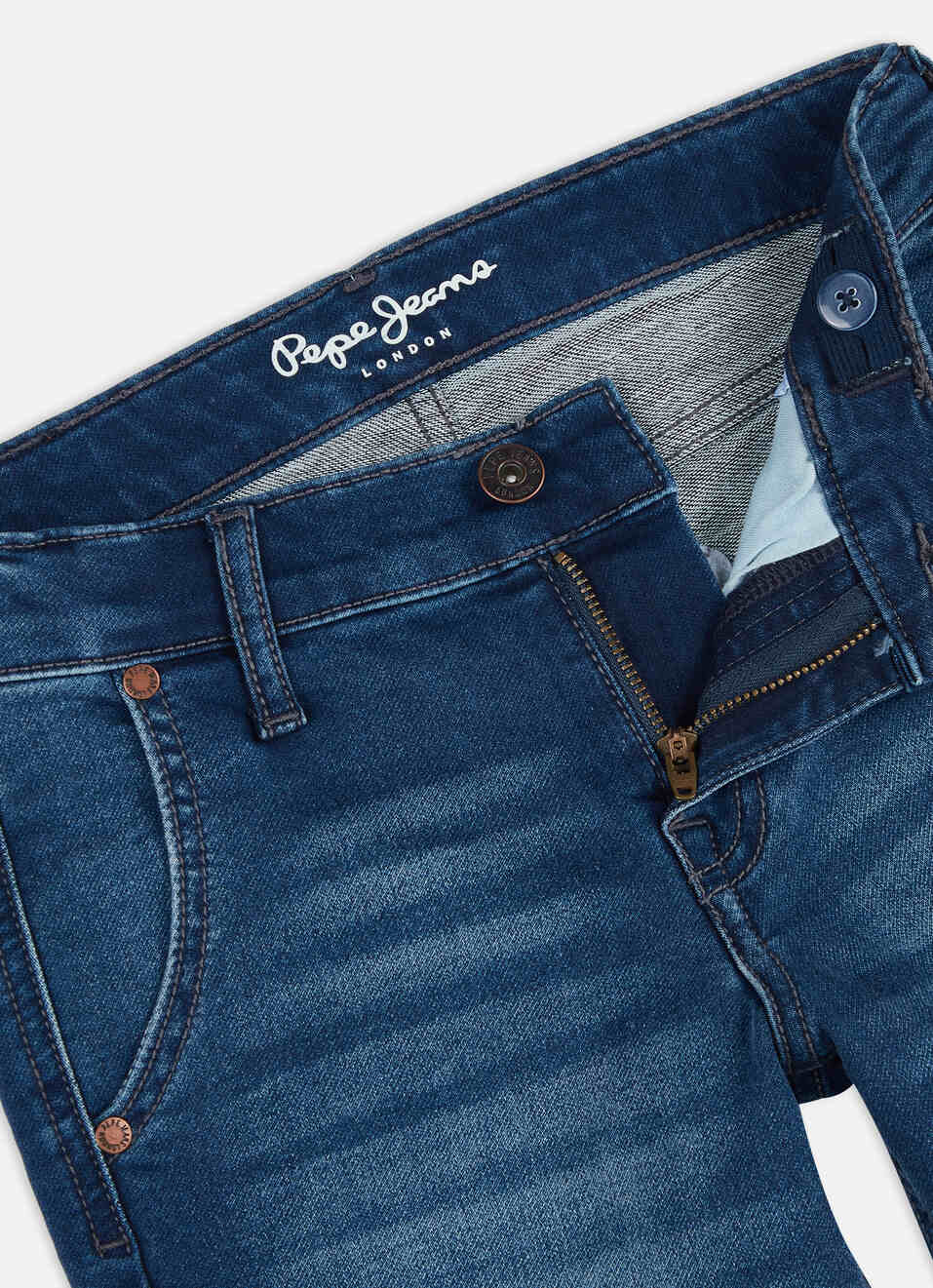 Boys Cashed Blue Mid Rise Slim Gymindigo Shorts, , large image number 2