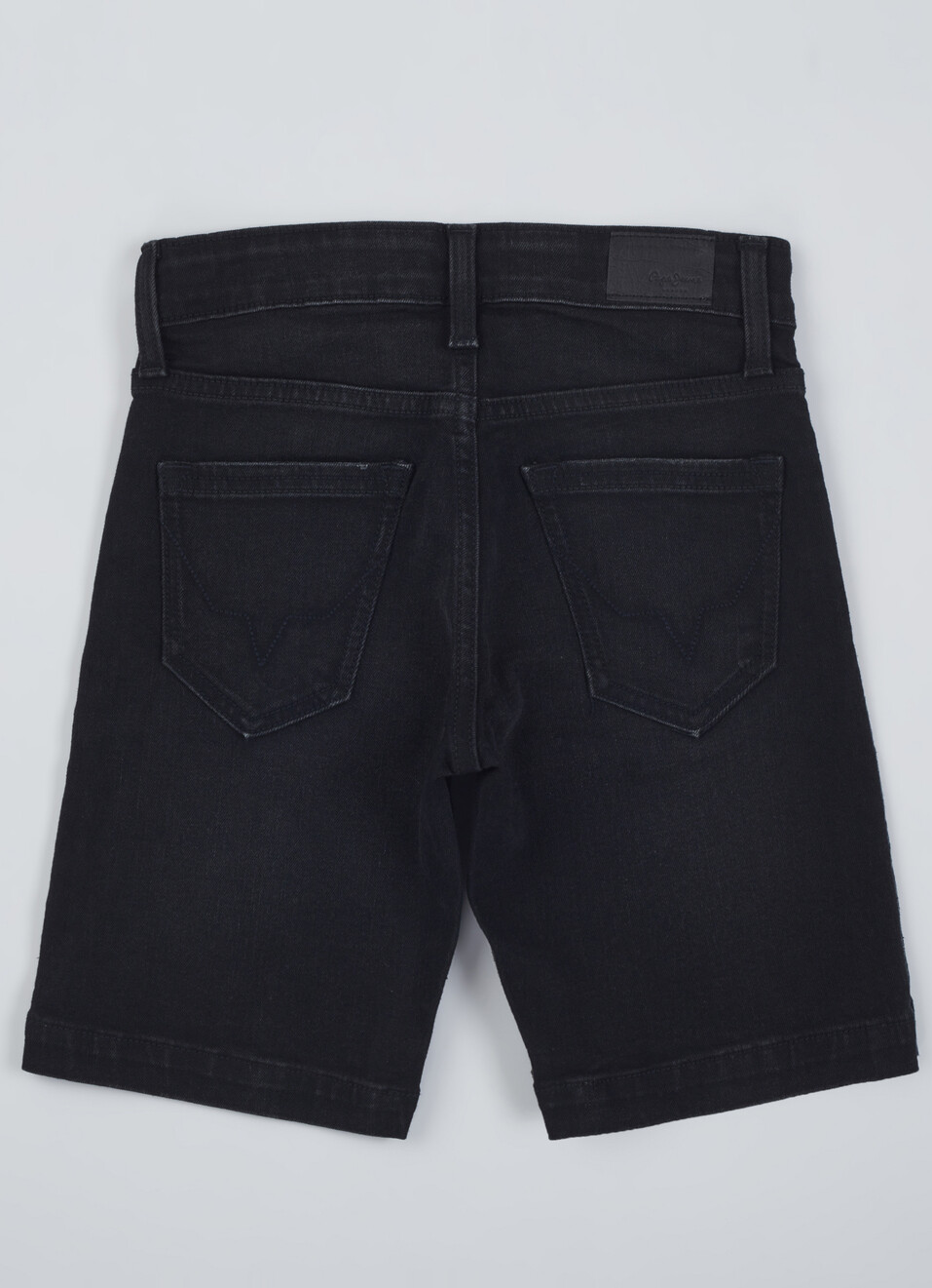 Boys Cashed Black Mid Rise Slim Shorts, , large image number 1