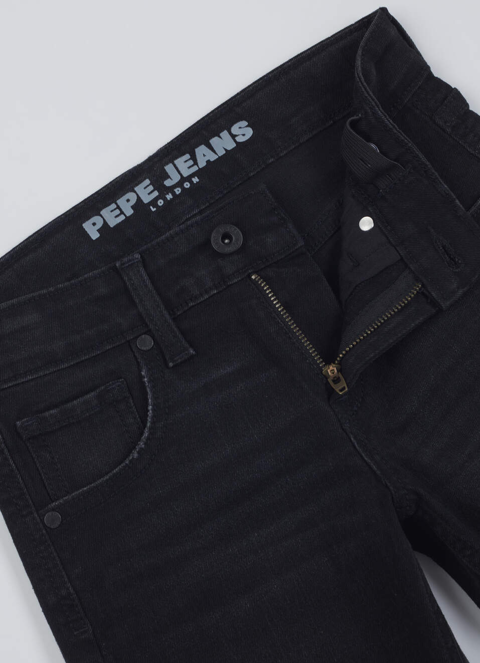 Boys Cashed Black Mid Rise Slim Shorts, , large image number 2
