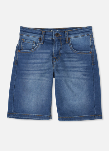 Boys Cashed Blue Mid Rise Slim Gymindigo Shorts