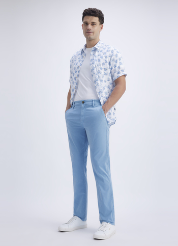 Men Blue Overdyed Mid Rise Chinos