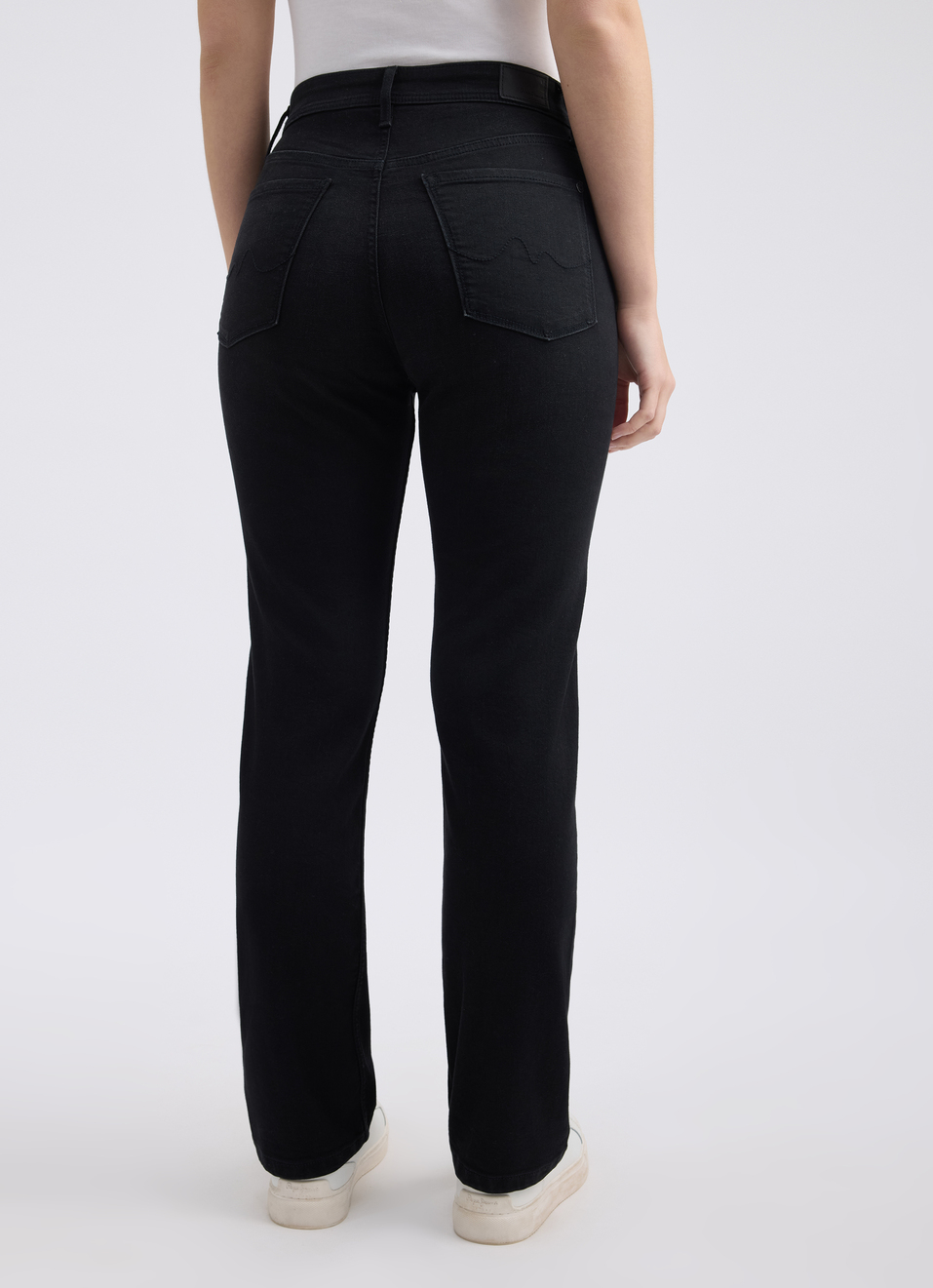 Women Black Straight Fit High Rise Jeans , , large image number 2