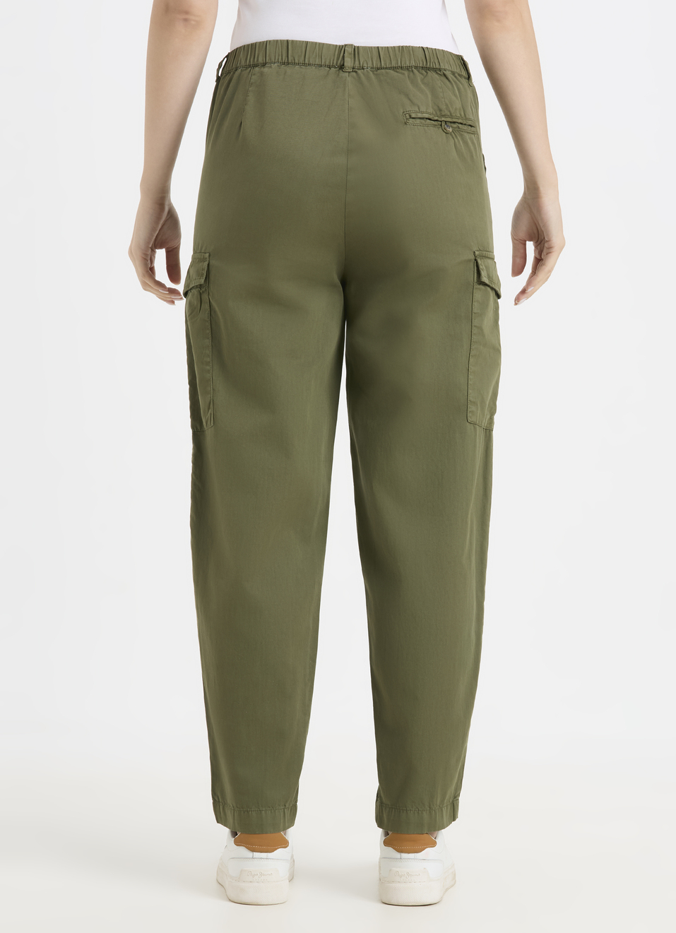 Women Green Mid Rise Cargo Pants, , large image number 2