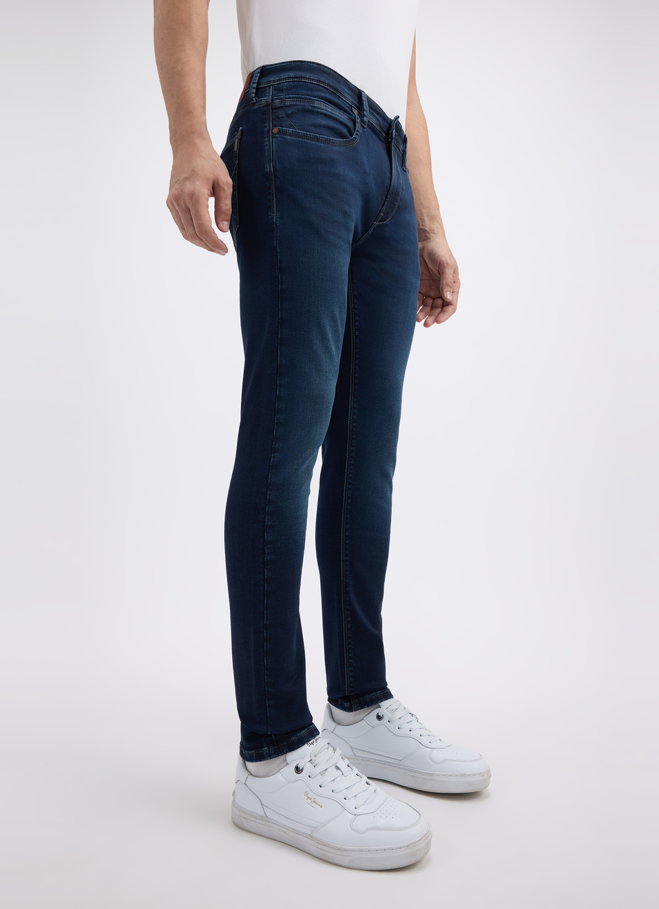 Men Blue Mid Rise Tapered Gymindigo Jogger Like Jeans, , large image number 3