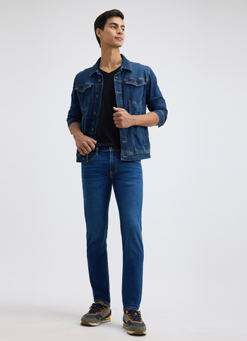 Men Blue Low Rise Tapered Powerflex Jeans