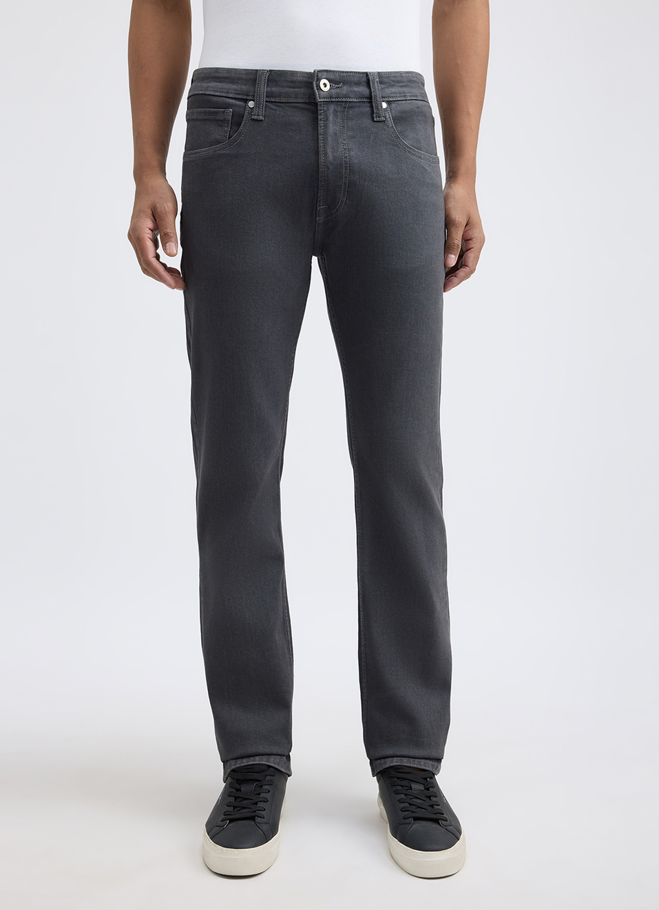 Men Grey Regular Fit Mid Rise All Climate Streachable Jeans, , large image number 5