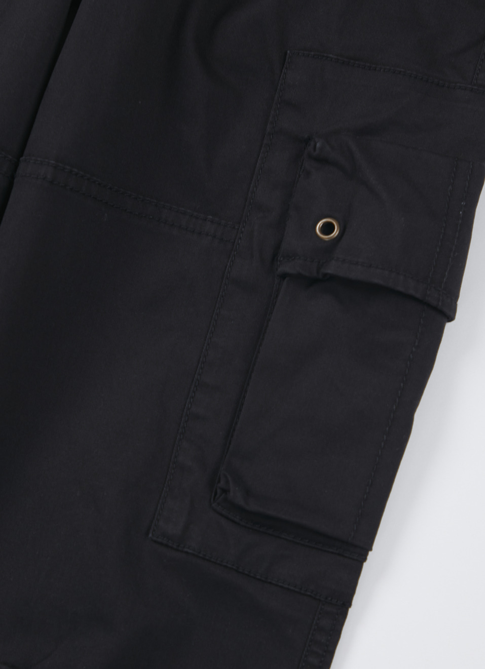 Boys Black Mid Rise Lightweight Stretch Cargo Pants, , large image number 4