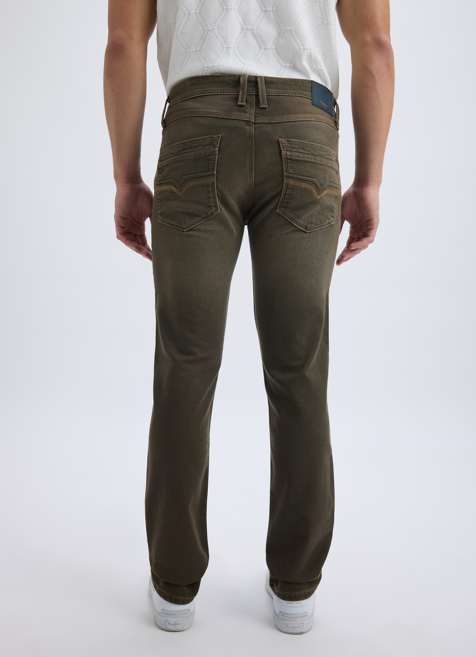 Men Brown Mid Rise Slim Jeans, , large image number 2