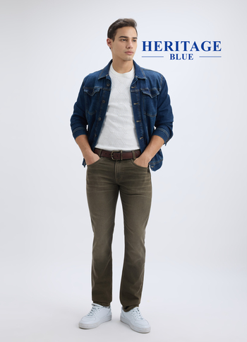 Men Brown Mid Rise Slim Jeans