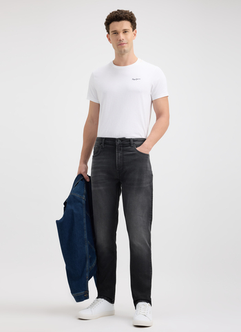 Men Black Mid Rise Slim Gymindigo Jogger Like Jeans