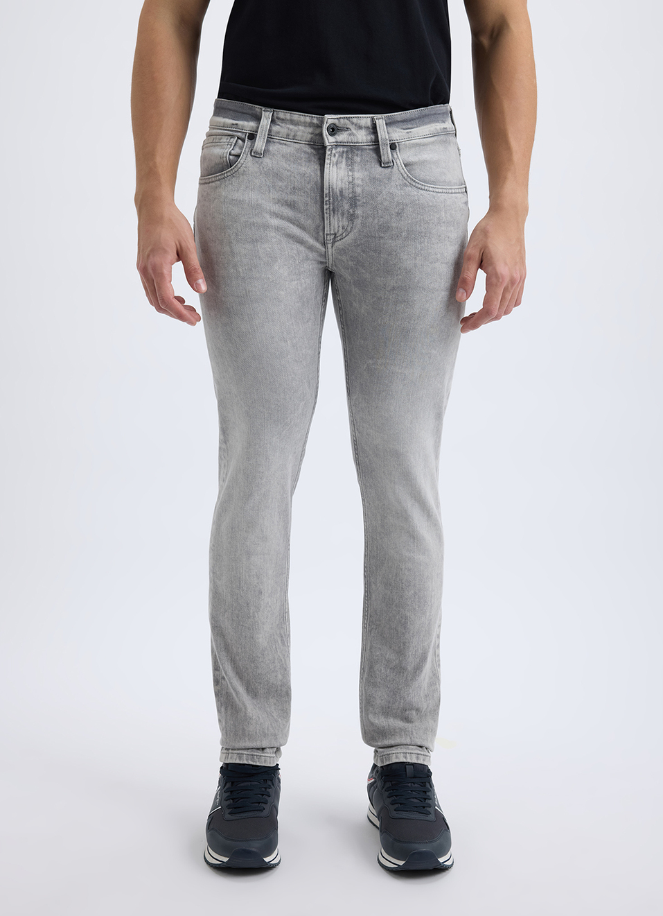 Men Grey Slim Fit Mid Rise Jeans , , large image number 6