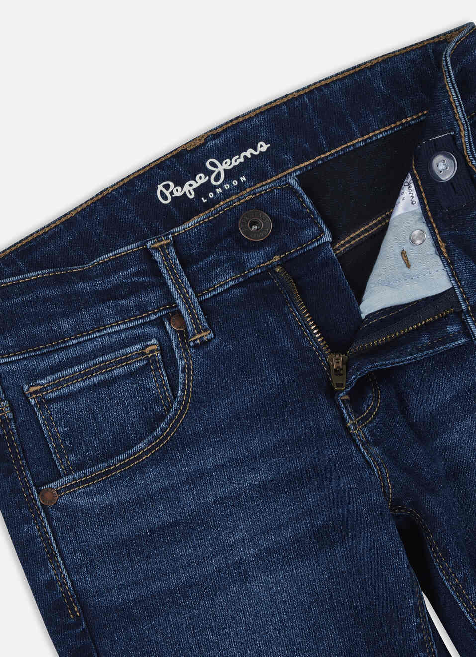 Boys Cashed Blue Mid Rise Slim Powerflex Jeans, , large image number 2