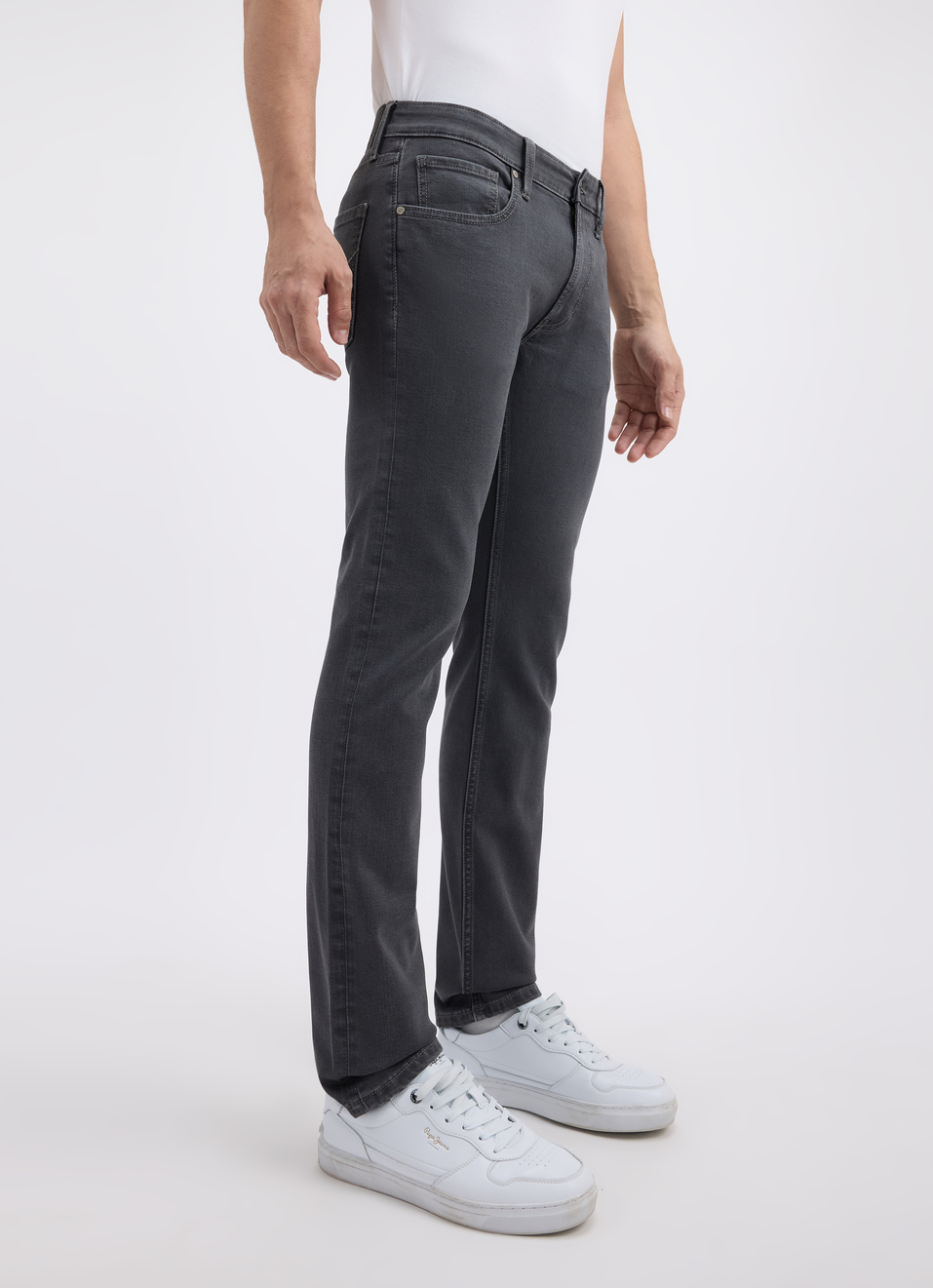 Men Grey Slim Fit Mid Rise All-climate Stretchable Jeans, , large image number 3