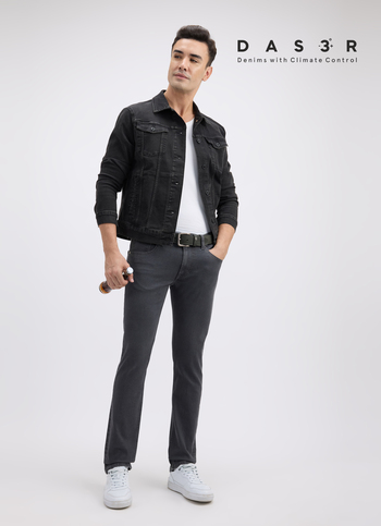 Men Grey Slim Fit Mid Rise All-climate Stretchable Jeans