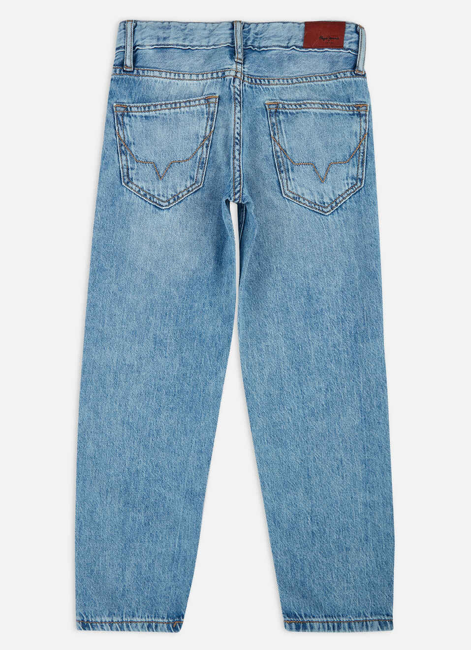 Boys Blue Mid Rise Tapered Baggy Jeans, , large image number 1