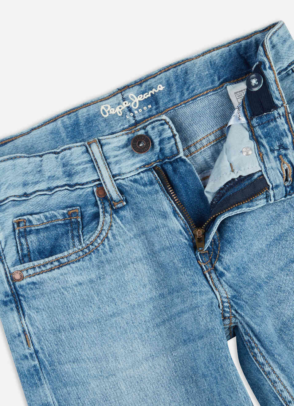 Boys Blue Mid Rise Tapered Baggy Jeans, , large image number 2