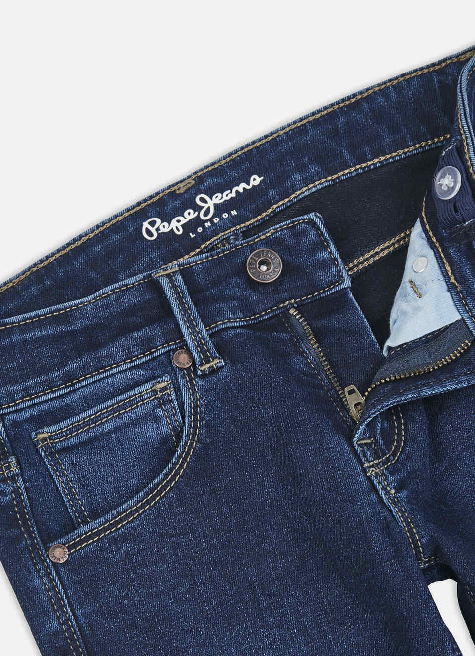 Boys Cashed Blue Mid Rise Slim Powerflex Jeans, , large image number 2