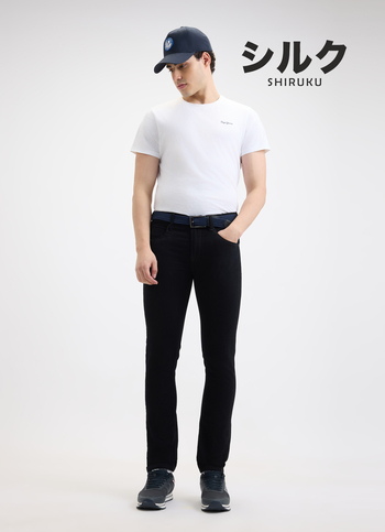 Men Black Low Rise Tapered Structured Jeans