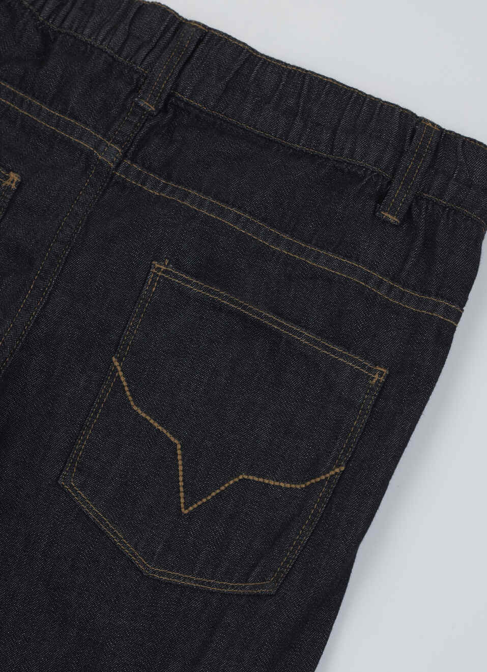 Boys Black Mid Rise Denim Cargo Pants, , large image number 3