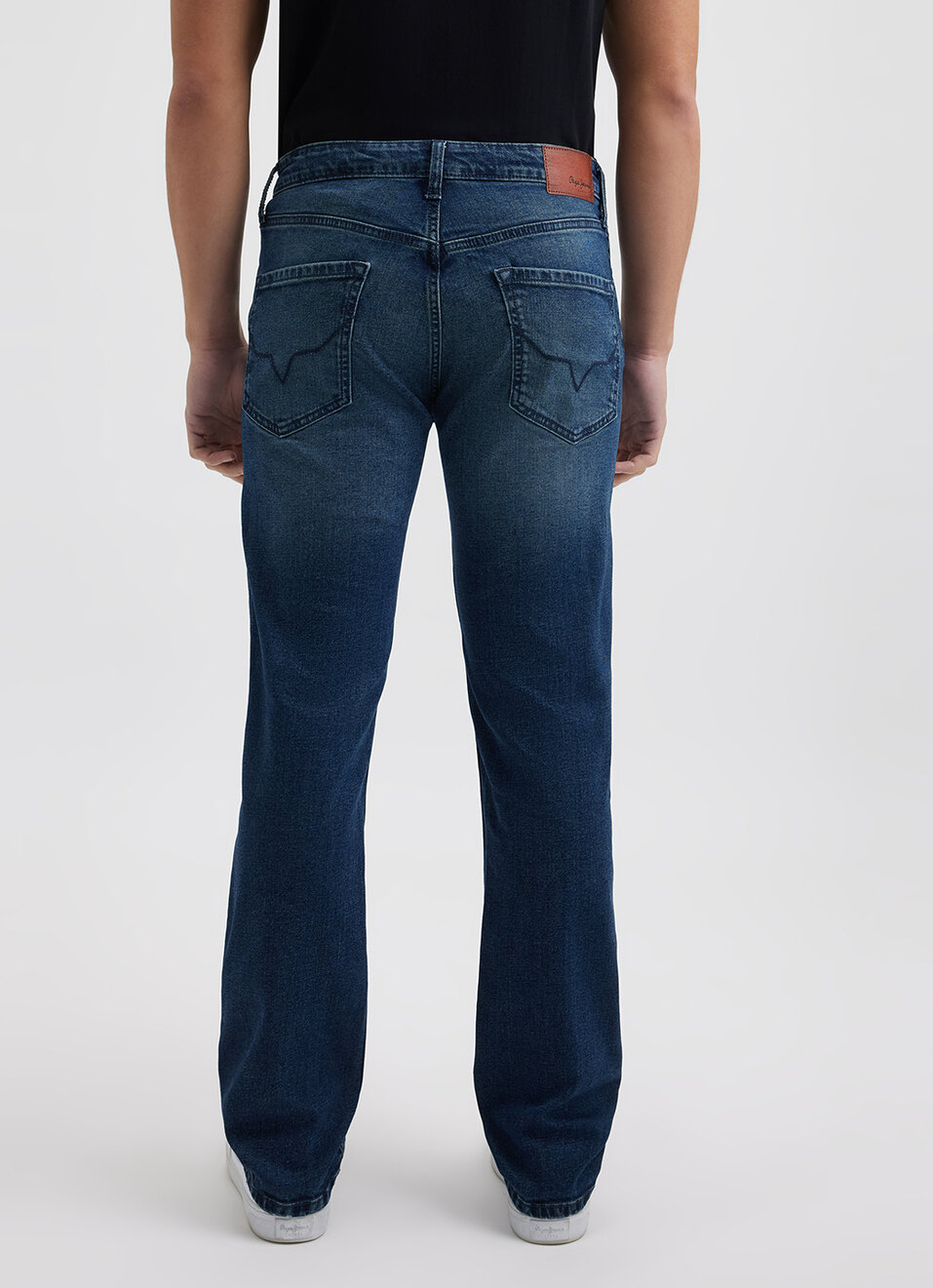 Men Blue Straight Fit Mid Rise Jeans, , large image number 2