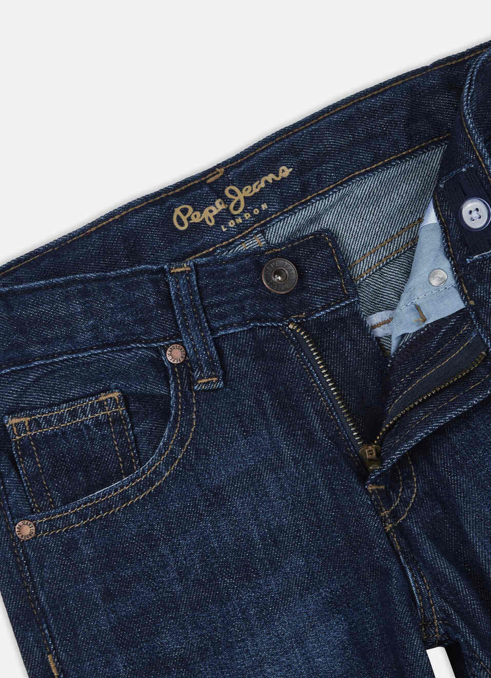 Boys Blue Mid Rise Tapered Baggy Jeans, , large image number 2