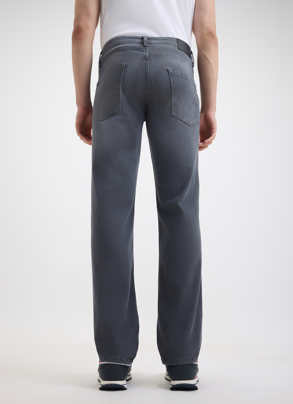 Men Grey Straight Fit Mid Rise Jeans , , large image number 2